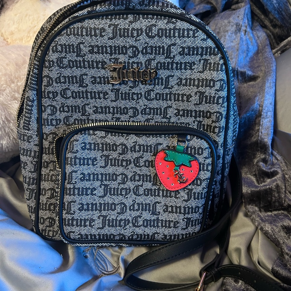 Juicy Couture Black and White Logo Backpack